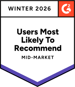 G2 Winter 2026 — Users Most Likely To Recommend, Mid-Market